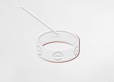 Engraved cartier outlet ring